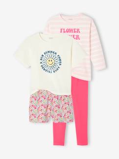 -Lot de 2 pyjamas fille flower power BASICS