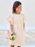 Robe fille en gaze de coton imprimée beige+beige imprimé+rose pâle+vanille 18 - vertbaudet enfant 