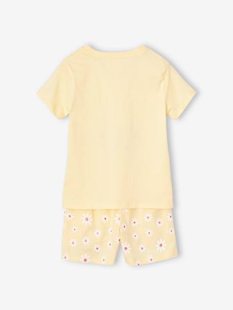 Pyjashort Snoopy Peanuts marguerites fille jaune pastel 4 - vertbaudet enfant 