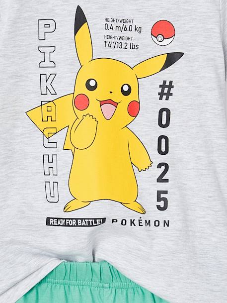 Pyjashort Pokémon Pikachu gris chiné 3 - vertbaudet enfant 