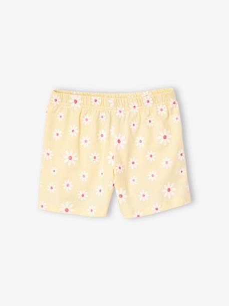 Pyjashort Snoopy Peanuts marguerites fille jaune pastel 3 - vertbaudet enfant 