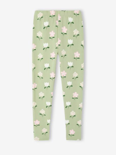 Legging fille imprimé encre+vert amande+vert d'eau+vert imprimé+vert sauge 14 - vertbaudet enfant 