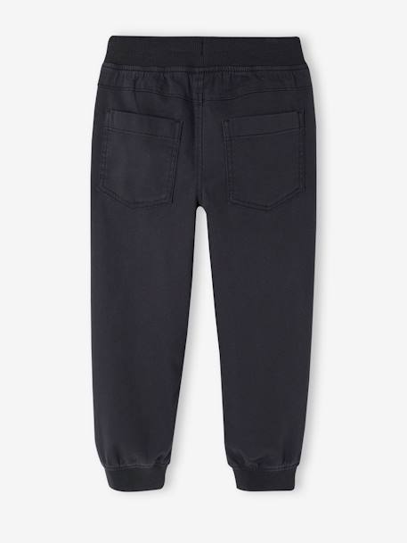 Pantalon garçon jogger facile à enfiler anthracite+bleu grisé+caramel+kaki 2 - vertbaudet enfant 