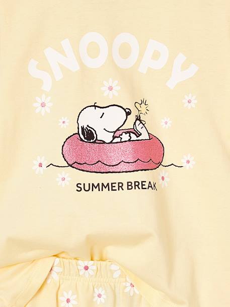 Pyjashort Snoopy Peanuts marguerites fille jaune pastel 5 - vertbaudet enfant 
