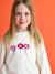 Sweat fille motif fantaisie écru+gris chiné+indigo 2 - vertbaudet enfant 