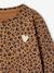 Sweat fille léopard coeur printé capsule famille beige+gris foncé 6 - vertbaudet enfant 