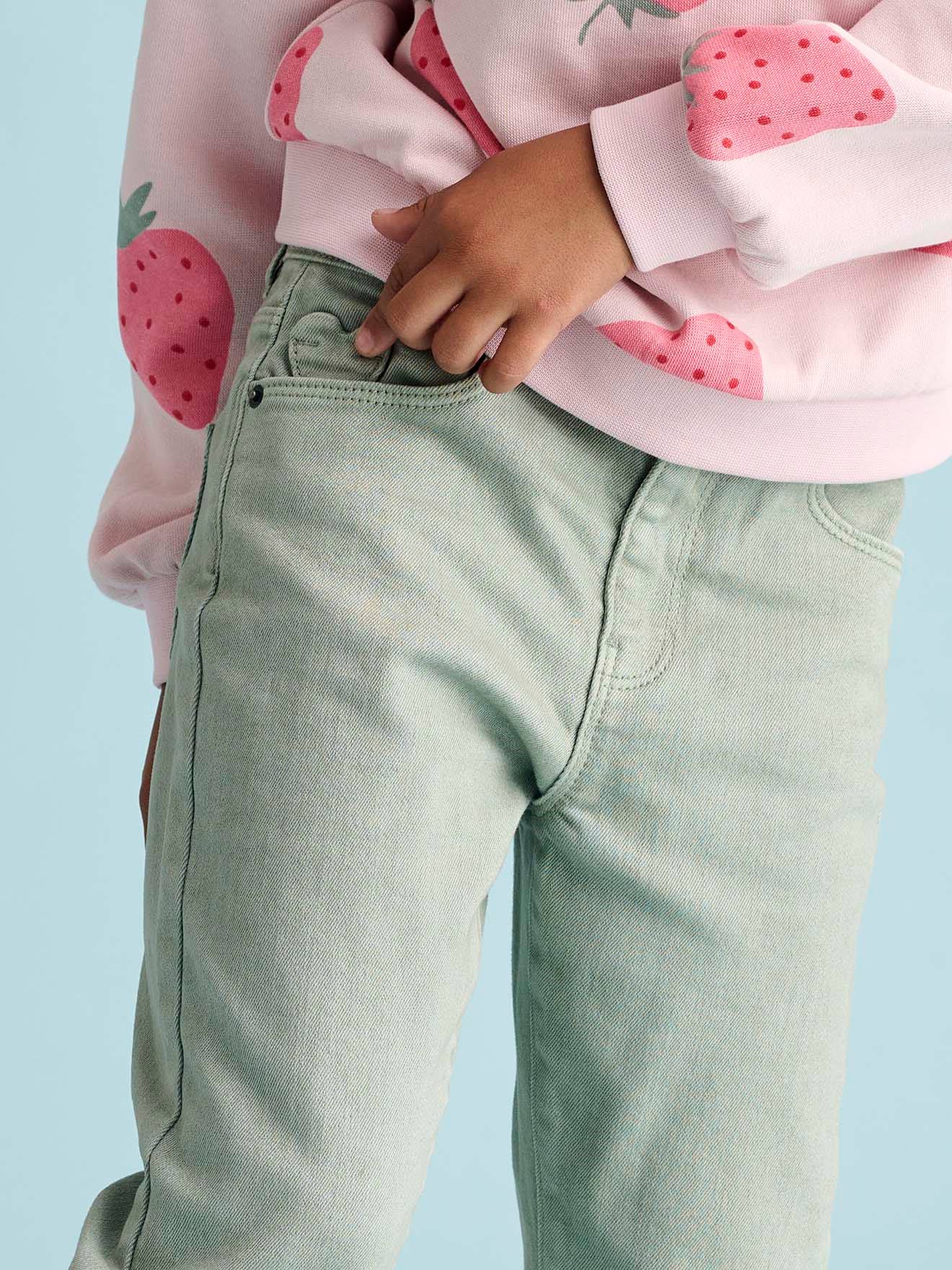 Pantalon Large Morphologique Pour Fille Vertbaudet - Taille Ajustable, Zip Et Pression, Jambes Larges, Poches Plaquées - 13