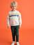 Sweat garçon col rond rayures graphiques blanc chiné+bleu grisé 6 - vertbaudet enfant 