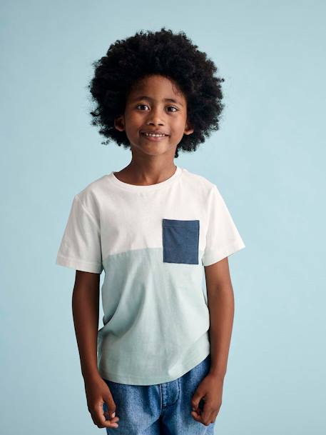 Garçon-T-shirt garçon coloblock manches courtes