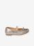 Ballerines cuir pailleté fille collection maternelle BEIGE VIF METALLISE+BLEU FONCE METALLISE 2 - vertbaudet enfant 