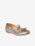 Ballerines cuir pailleté fille collection maternelle BEIGE VIF METALLISE+BLEU FONCE METALLISE 1 - vertbaudet enfant 
