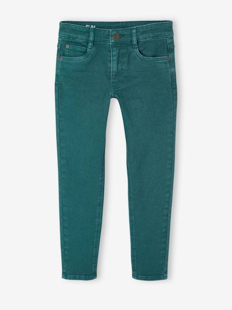 Slim garçon couleur morphologique MEDIUM argile+beige+bleu nuit+noir+tomette+vert émeraude 25 - vertbaudet enfant 