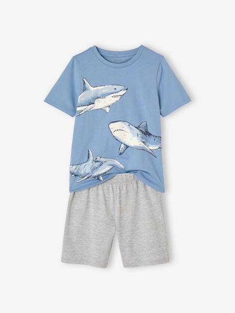 Lot de 2 pyjashorts garçon requins bleu ciel 3 - vertbaudet enfant 