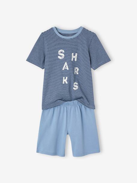 Lot de 2 pyjashorts garçon requins bleu ciel 2 - vertbaudet enfant 