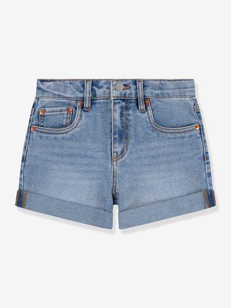 Short en jean Girlfriend shorts LEVI'S bleu+denim bleached 1 - vertbaudet enfant 