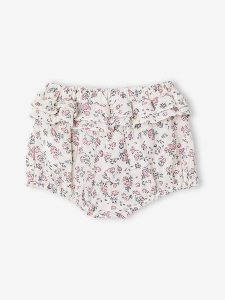 Ensemble naissance bloomer et bandeau fleuris écru 3 - vertbaudet enfant 