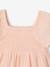 Robe bébé smockée en gaze de coton abricot poudré+rose bonbon 3 - vertbaudet enfant 