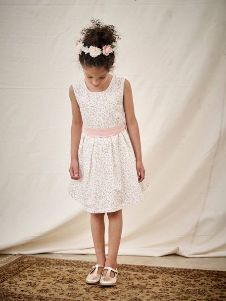 Ballerines cuir fille beige imprimé+or 12 - vertbaudet enfant 