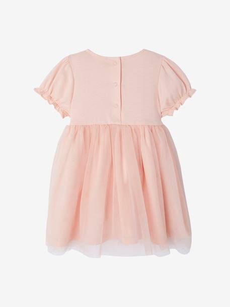 Robe cérémonie bébé tulle glitter rose pâle 2 - vertbaudet enfant 