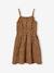 Robe à bretelles fille en gaze de coton beige+corail+vert émeraude 2 - vertbaudet enfant 