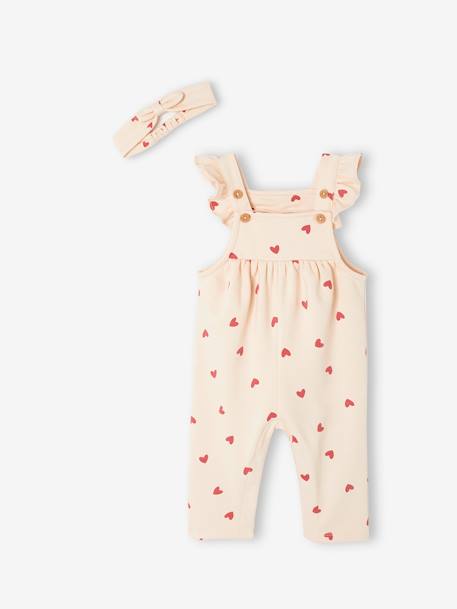Salopette bébé fille molleton + bandeau écru+vanille 9 - vertbaudet enfant 