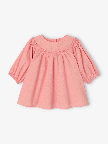 Robe naissance en plumetis rose 1 - vertbaudet enfant 