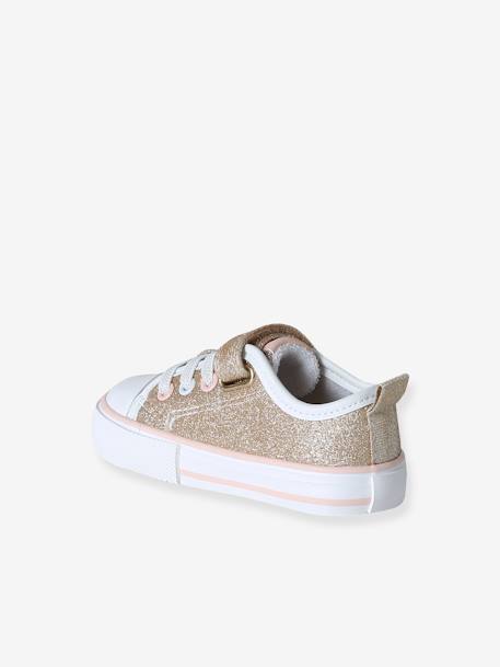 Baskets bébé fille synthétique lacets élastiqués et scratch or 5 - vertbaudet enfant 