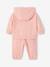 Ensemble sport sweat à capuche zippé + jogging bébé rose pâle 4 - vertbaudet enfant 