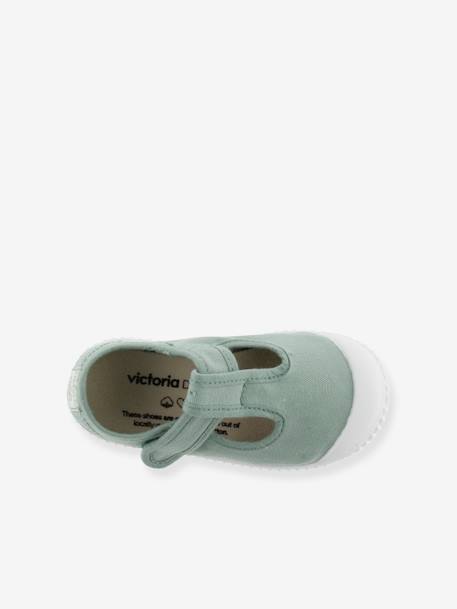 Ballerines enfant Mercedes Lona Tintada blanc+vert sauge 8 - vertbaudet enfant 