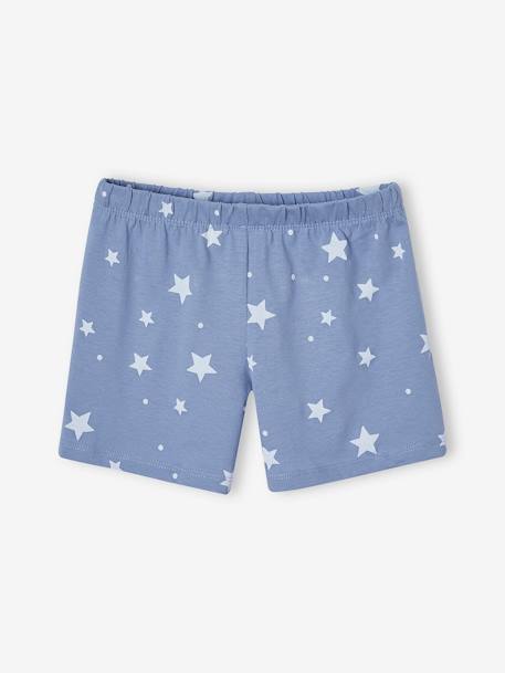 Pyjashort Disney Reine des neiges Elsa et les étoiles fille bleu ciel 3 - vertbaudet enfant 