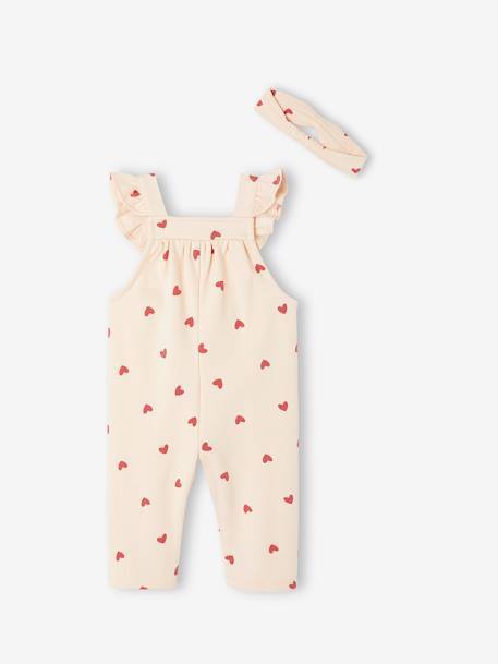 Salopette bébé fille molleton + bandeau écru+vanille 11 - vertbaudet enfant 
