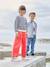 Pantalon fille large à pont marine+rouge 7 - vertbaudet enfant 