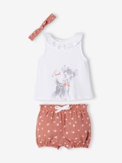 -Ensemble Disney Bambi bébé 3 pièces T-shirt + bloomer + bandeau