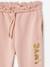 Jogging fille molleton motif love irisé rose+vert sauge 3 - vertbaudet enfant 