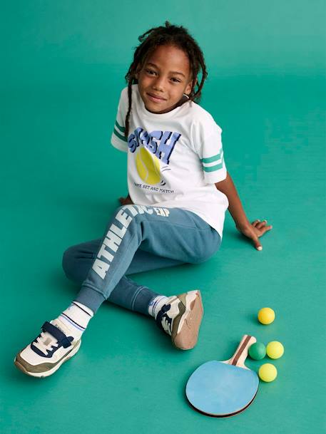 T-shirt sport motif tennis garçon blanc 5 - vertbaudet enfant 