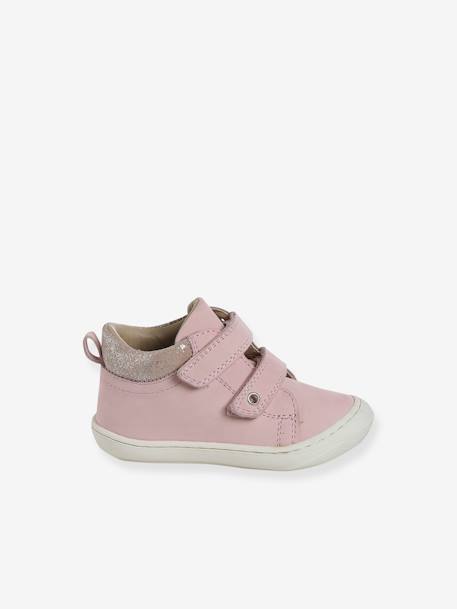 Chaussures premiers pas bébé velcro beige imprimé+bleu imprimé+bois de rose+bronze+lot rose+mauve+or+rose+rose imprimé+rose poudré+turquoise+vert imprimé 55 - vertbaudet enfant 