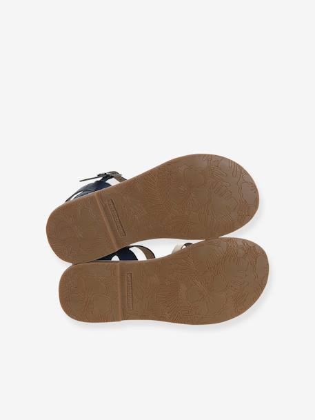 Sandales brides fantaisie cuir enfant lot bleu 5 - vertbaudet enfant 