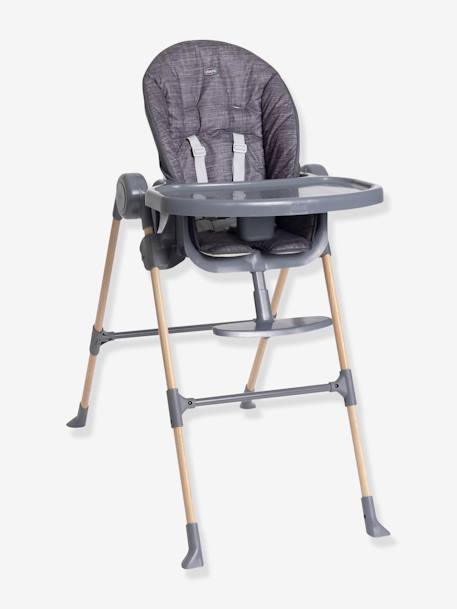 Chaise Haute Polly Essential gris 1 - vertbaudet enfant 