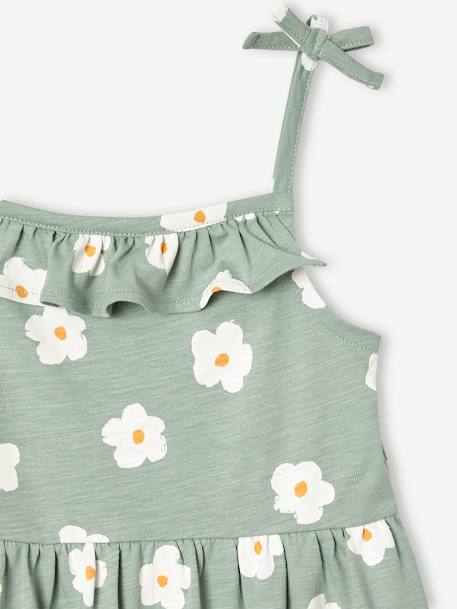 Lot de 2 robes fille à bretelles marine+vert sauge 11 - vertbaudet enfant 