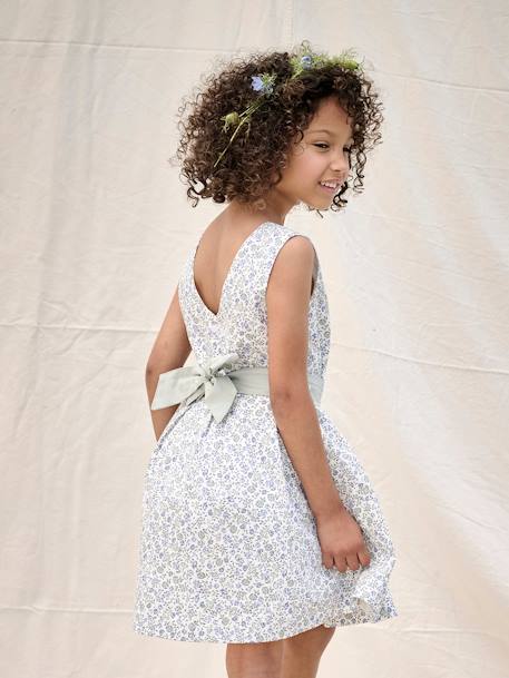 Veste à Fleurs Fille Vertbaudet - Beige Imprimé, Style Romantique 6 Ans