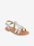Sandales cuir enfant Backle PAR M. BELARBI blanc+fuchsia+turquoise 1 - vertbaudet enfant 