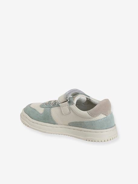 Basket enfant garçon cuir à scratchs et lacets élastiqués lot blanc+lot vert 10 - vertbaudet enfant 
