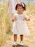 Robe manches courtes boutonnée dos à sequins blanc 1 - vertbaudet enfant 