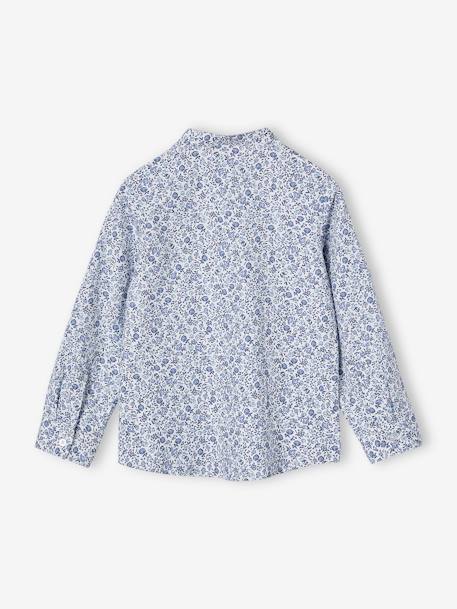 Chemise fleurie à col Mao garçon beige imprimé+bleu imprimé 11 - vertbaudet enfant 