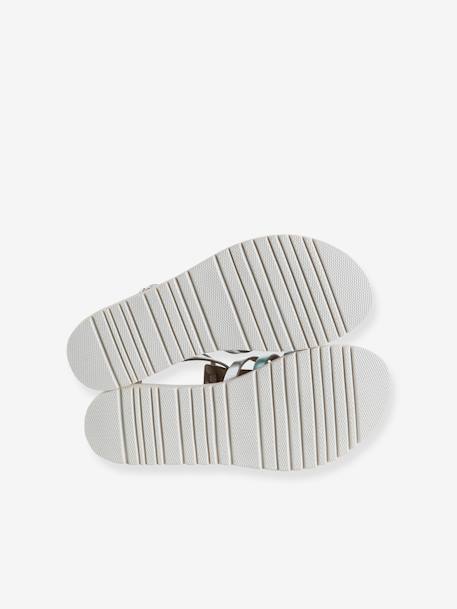 Sandales multi-brides esprit spartiates cuir enfant argent 5 - vertbaudet enfant 