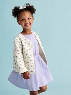 Ensemble veste matelassée imprimée fleurs + robe fille  - vertbaudet enfant