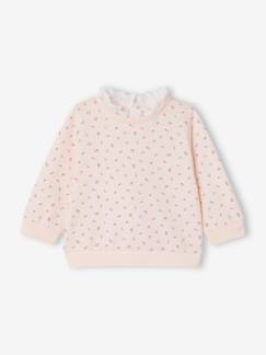 Sweat naissance imprimé petites fleurs avec col brodé  - vertbaudet enfant