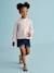 Short en jean fille bleu clair+bleu moyen+denim brut 8 - vertbaudet enfant 