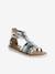 Sandales multi-brides esprit spartiates cuir enfant argent 1 - vertbaudet enfant 