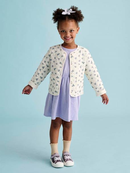 Basket lacets élastiqués et scratchées enfant collection maternelle lilas 7 - vertbaudet enfant 